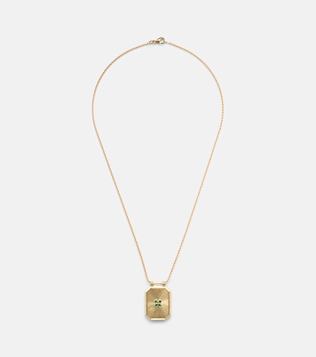 Luck 18kt gold pendant necklace with emerald | Marie Lichtenberg