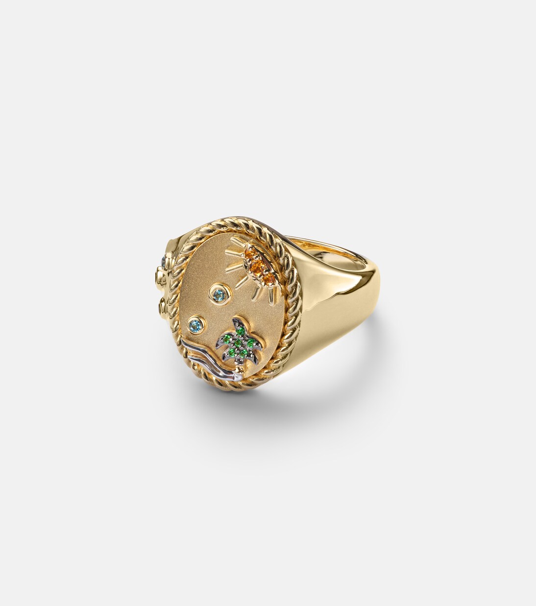 Anello La Plage in oro 9kt con pietre preziose | Yvonne Léon