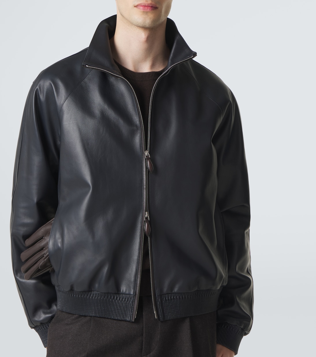 Leather blouson jacket | Berluti