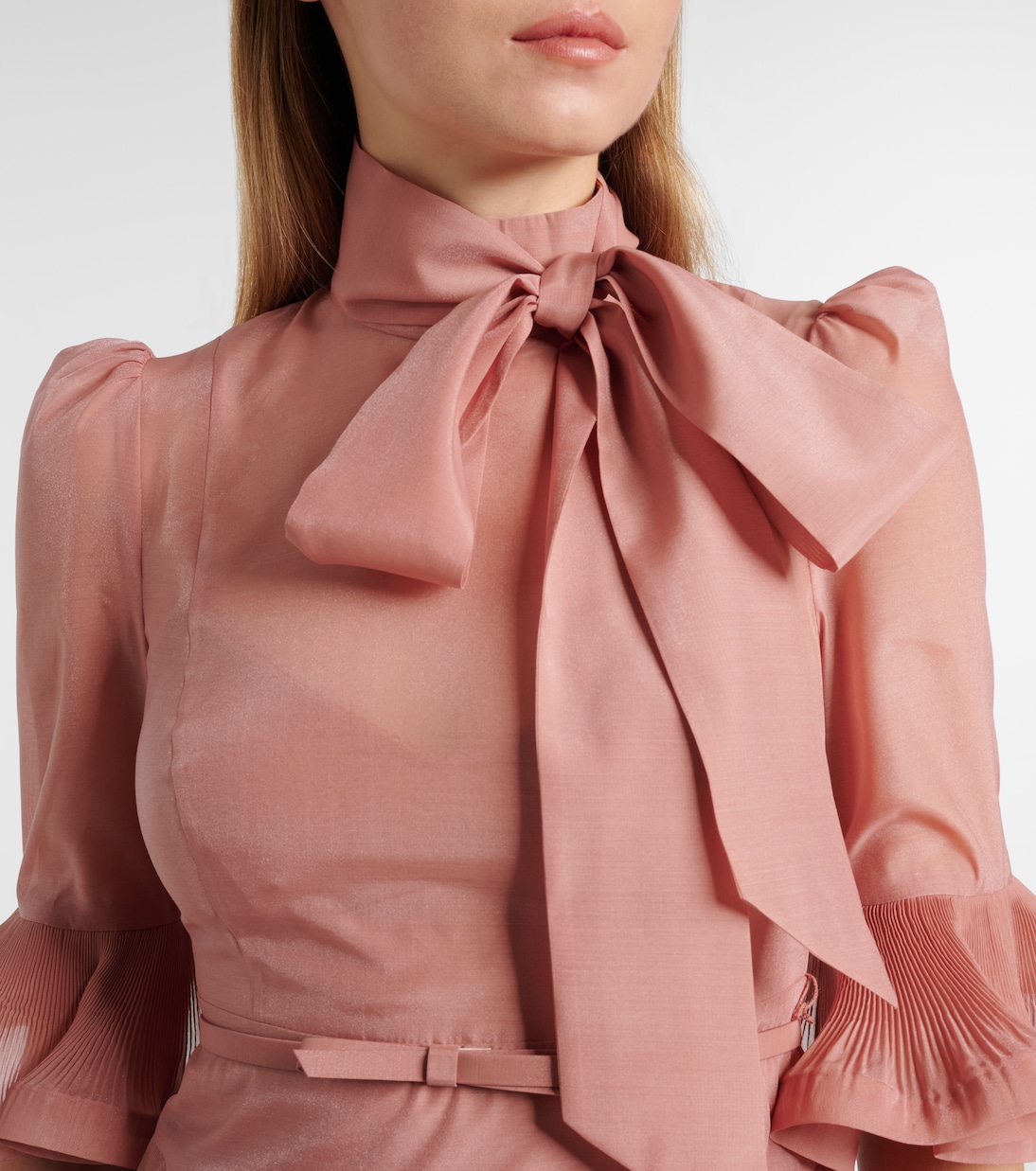 Tiered pleated midi dress | Zimmermann