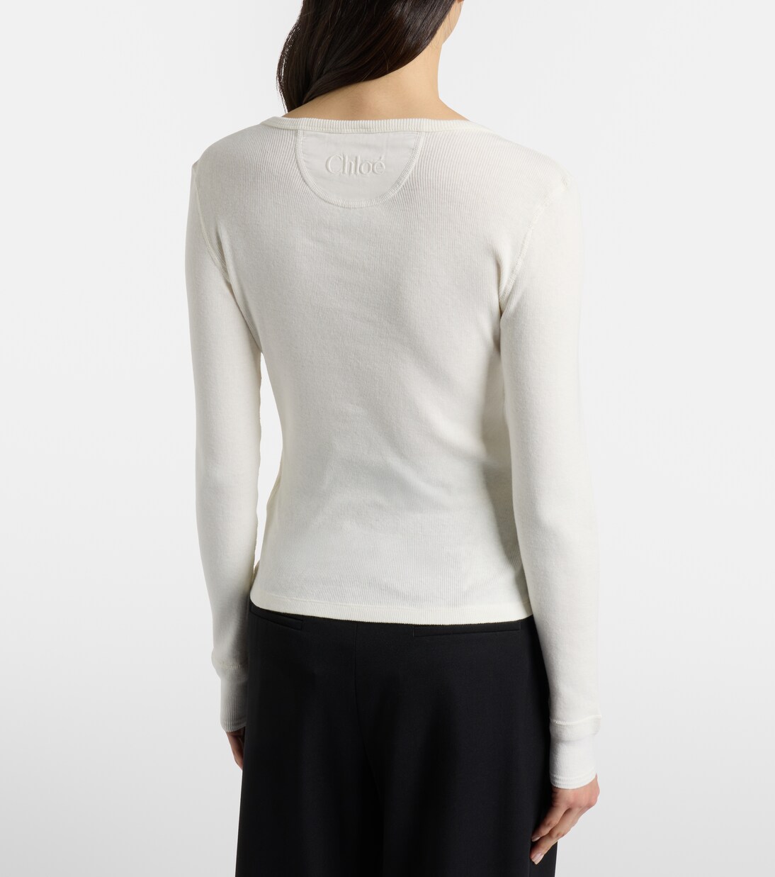 Cotton jersey Henley shirt | Chloé