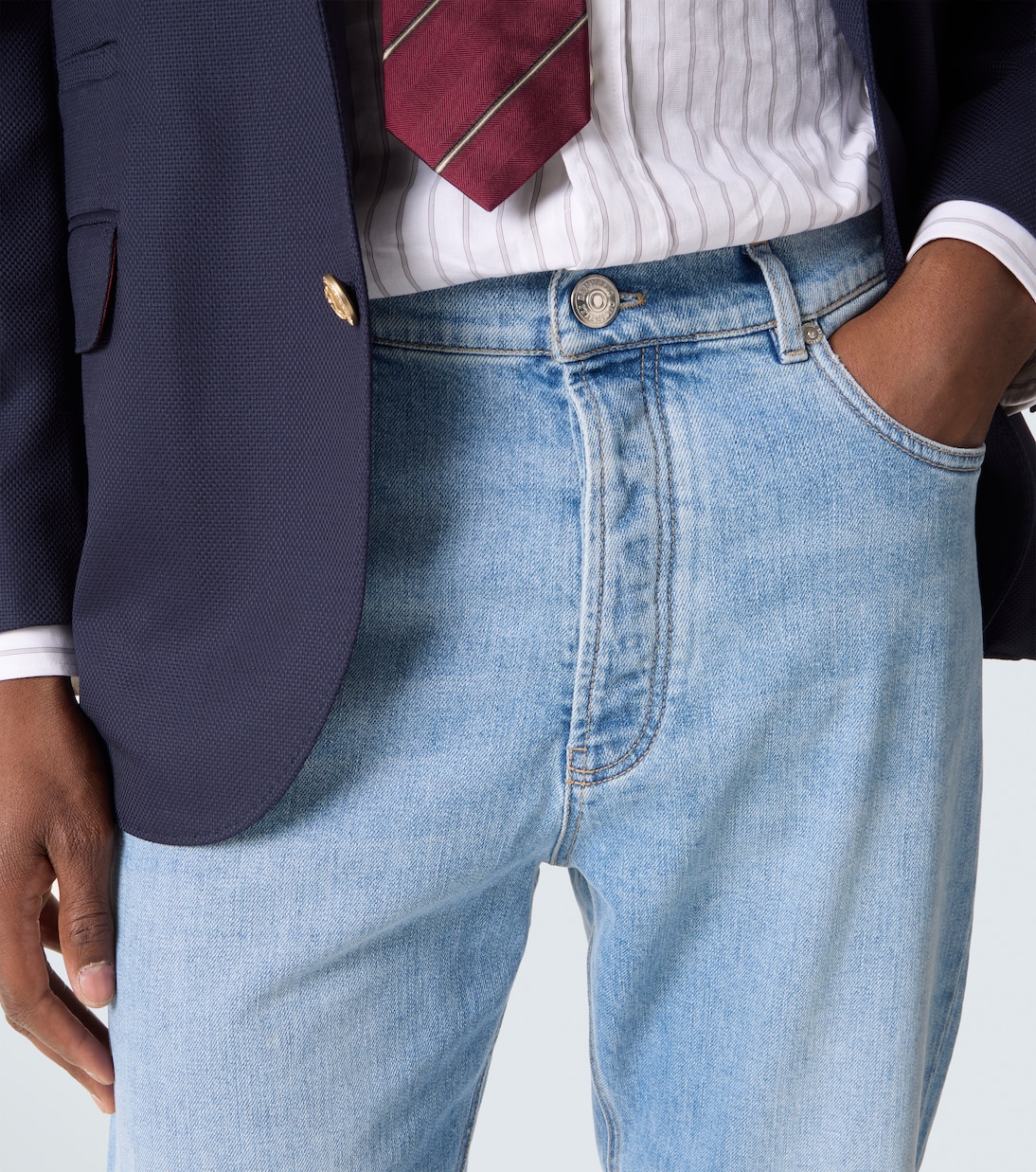 Jeans regular a vita media | Brunello Cucinelli