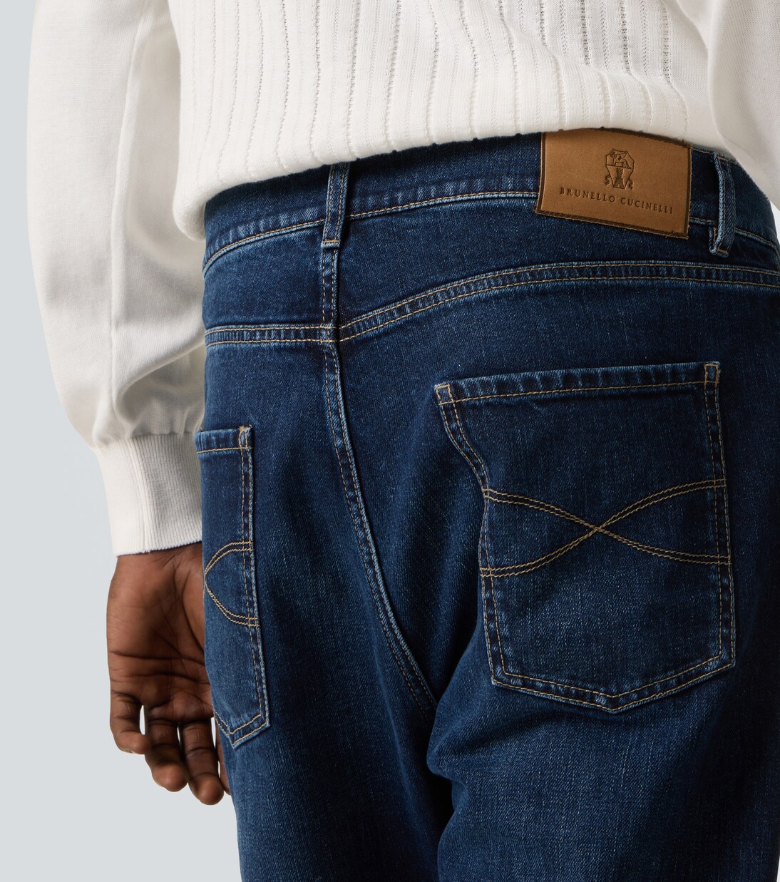 Jean slim à taille mi-haute | Brunello Cucinelli