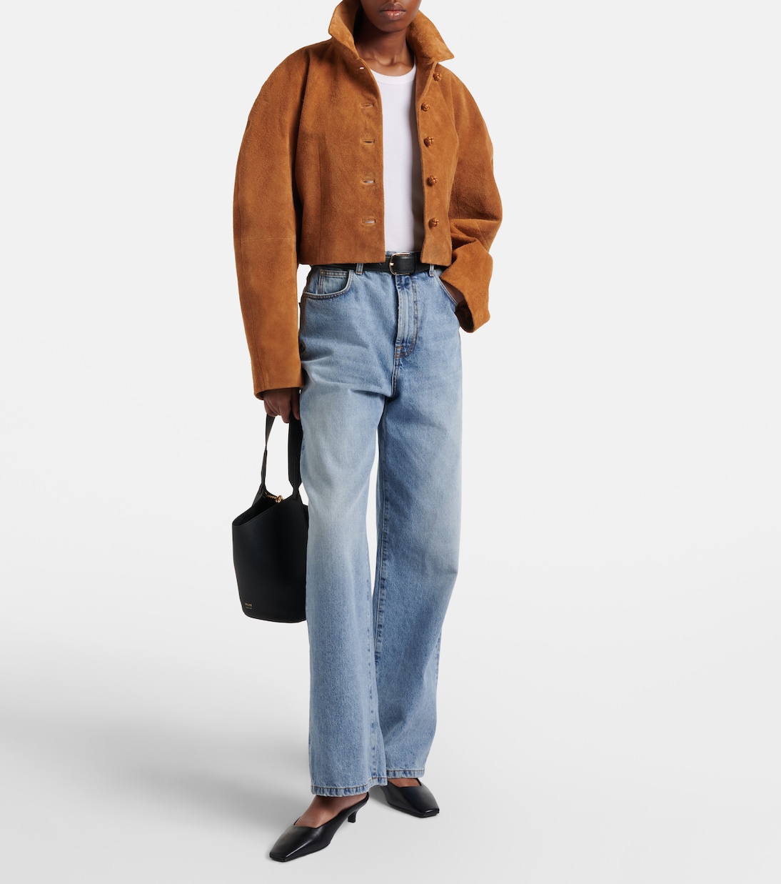 Cropped suede jacket | Róhe