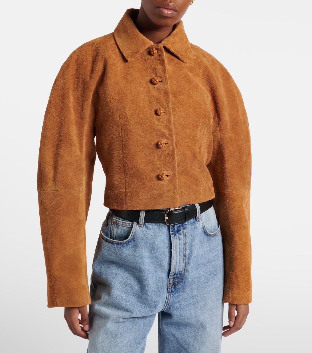 Cropped suede jacket | Róhe