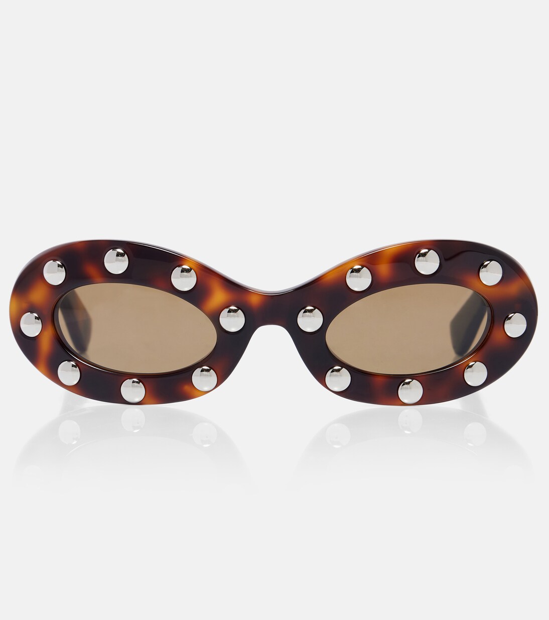 VLogo studded oval sunglasses | Valentino