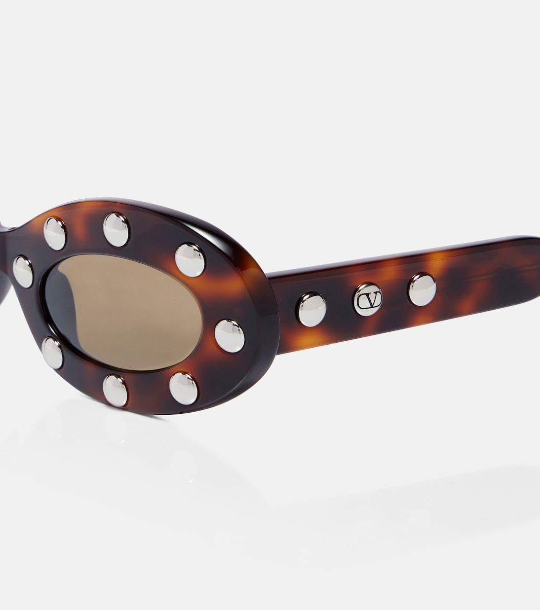 VLogo studded oval sunglasses | Valentino