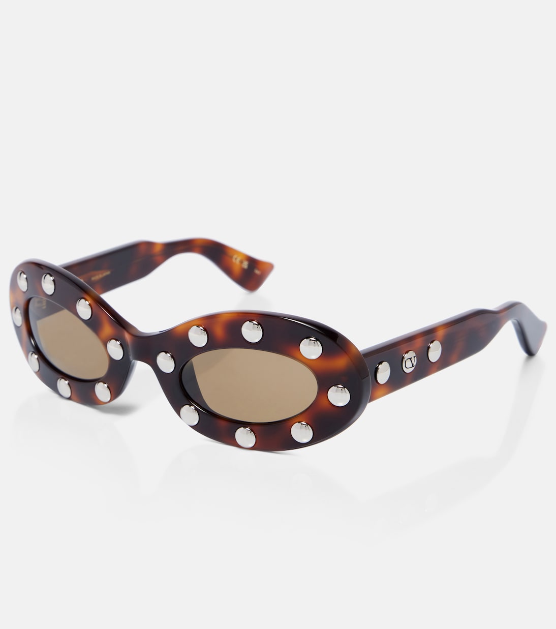 VLogo studded oval sunglasses | Valentino