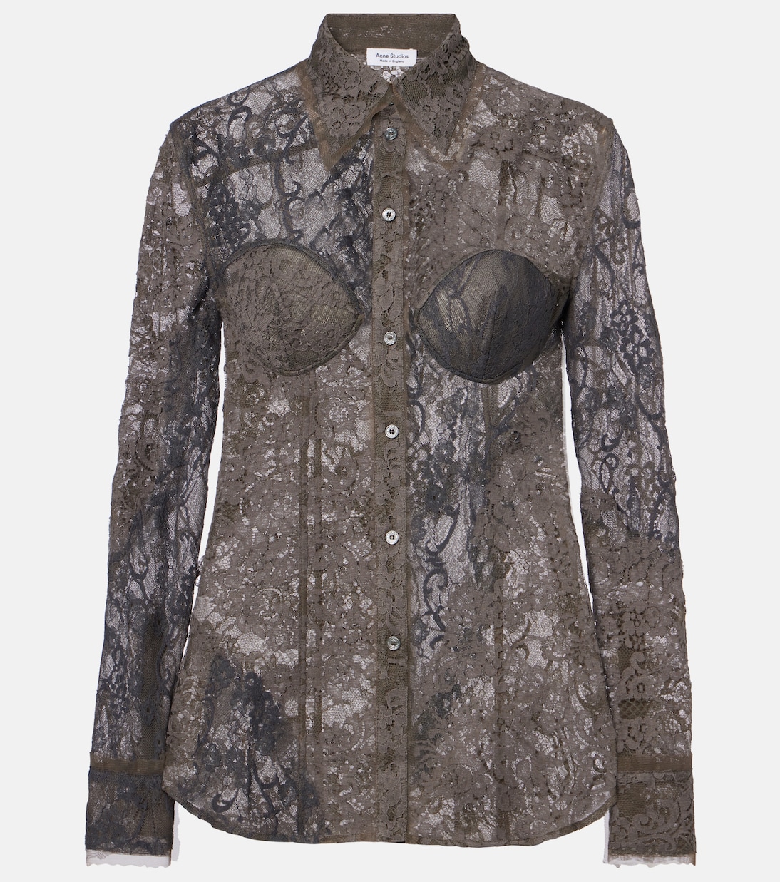 Cotton-blend lace shirt | Acne Studios