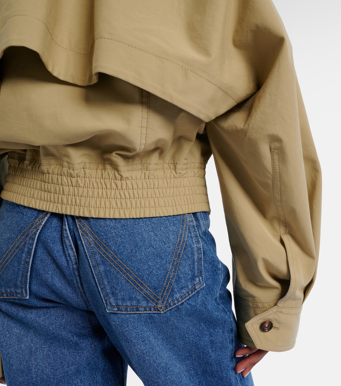 Blouson Intrecciato mit Leder | Bottega Veneta