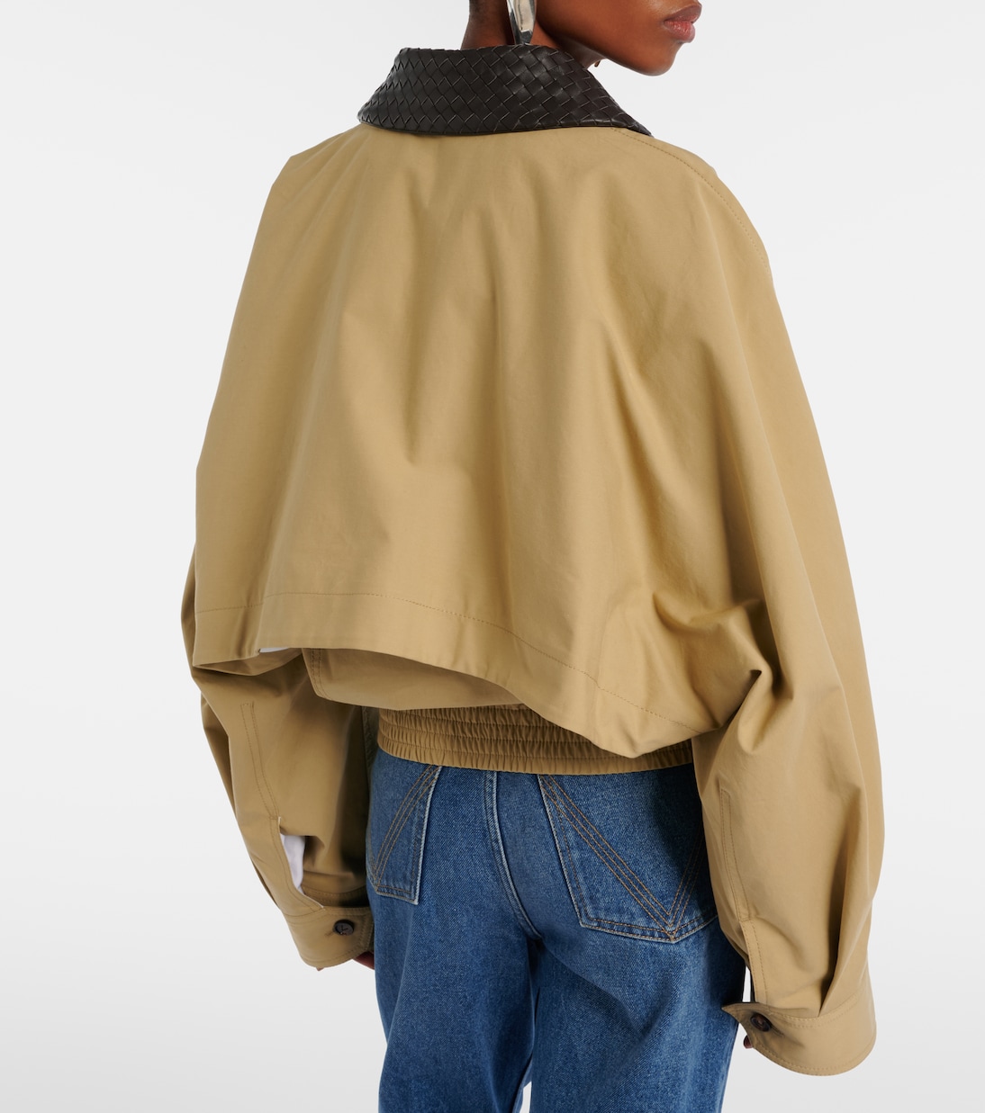 Blouson Intrecciato mit Leder | Bottega Veneta