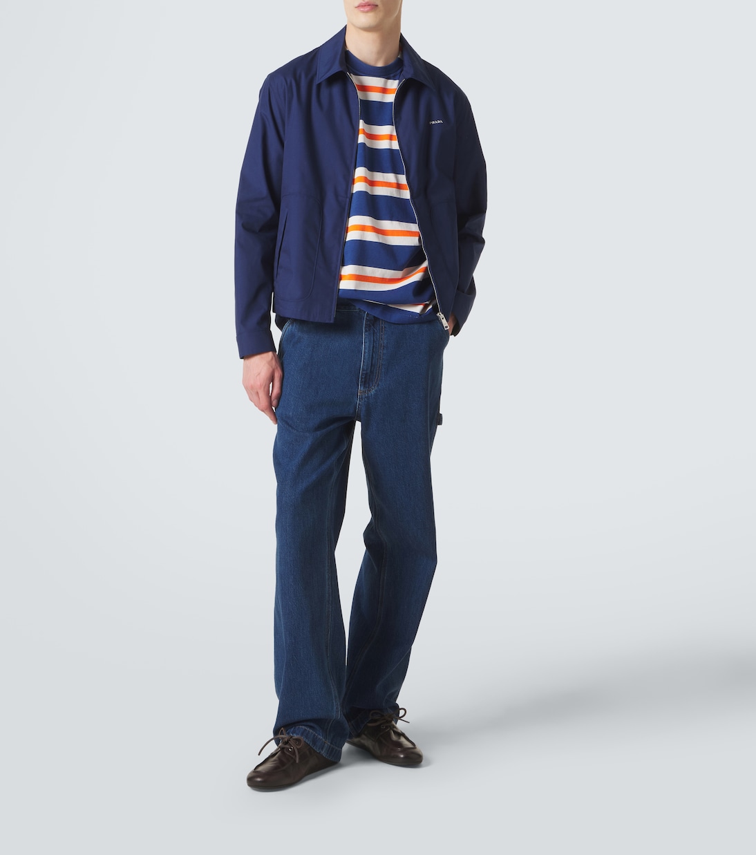 Striped cotton jersey T-shirt | Prada