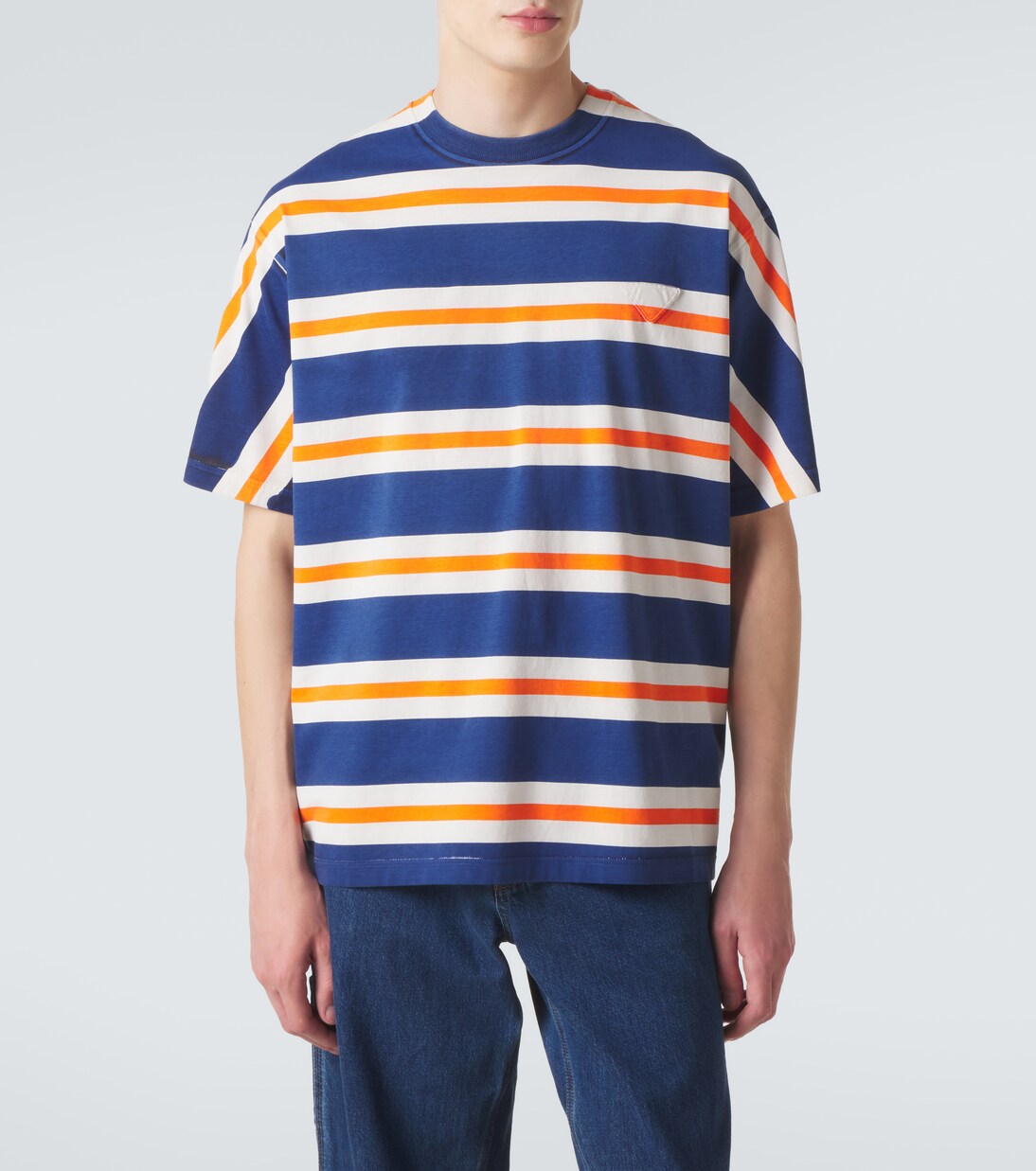 Striped cotton jersey T-shirt | Prada