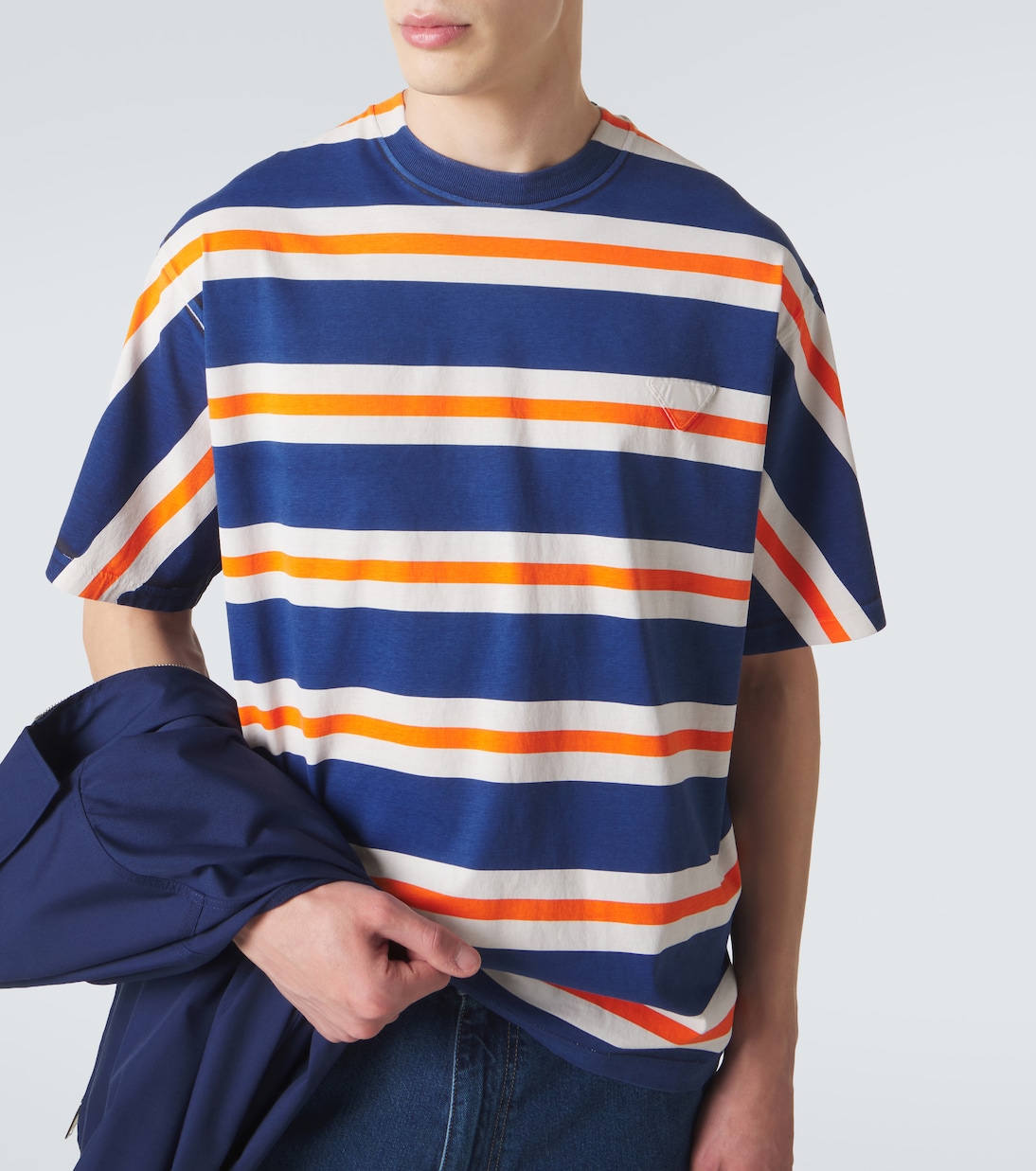 Striped cotton jersey T-shirt | Prada