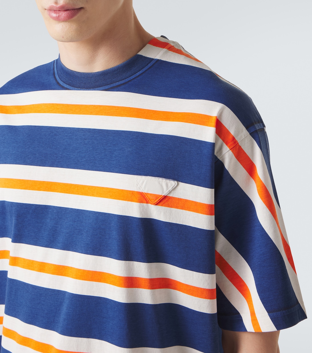 Striped cotton jersey T-shirt | Prada
