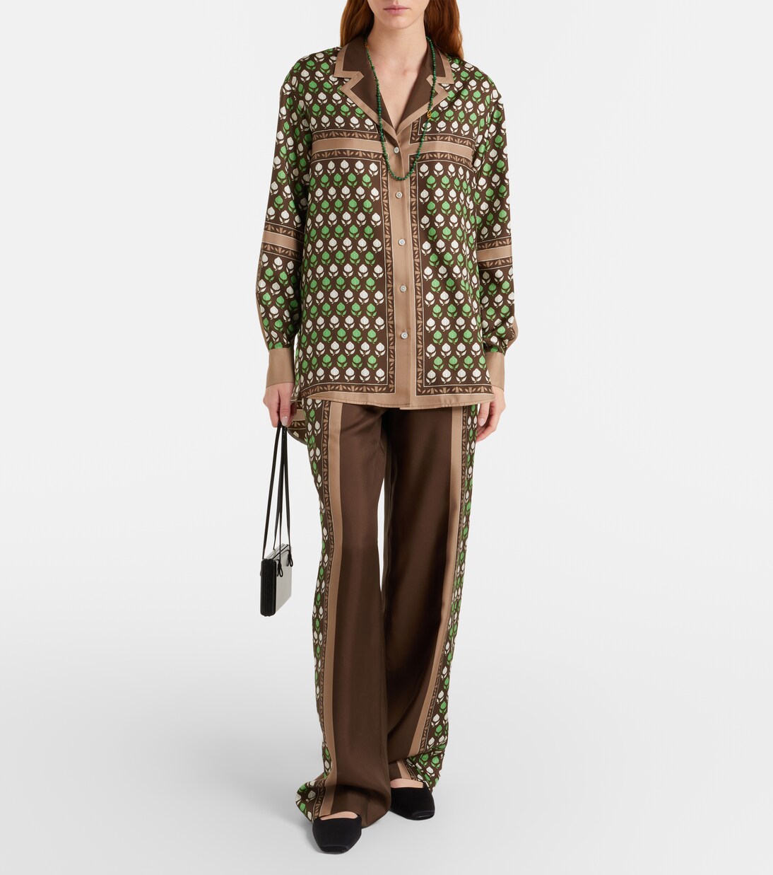 Printed silk twill palazzo pants | Tory Burch