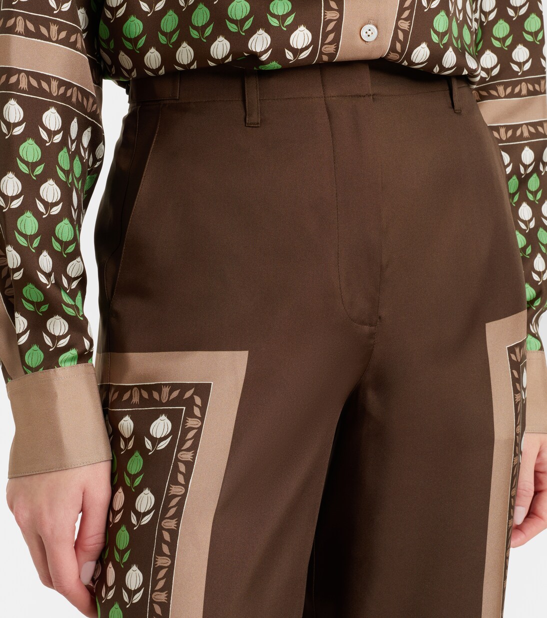 Printed silk twill palazzo pants | Tory Burch