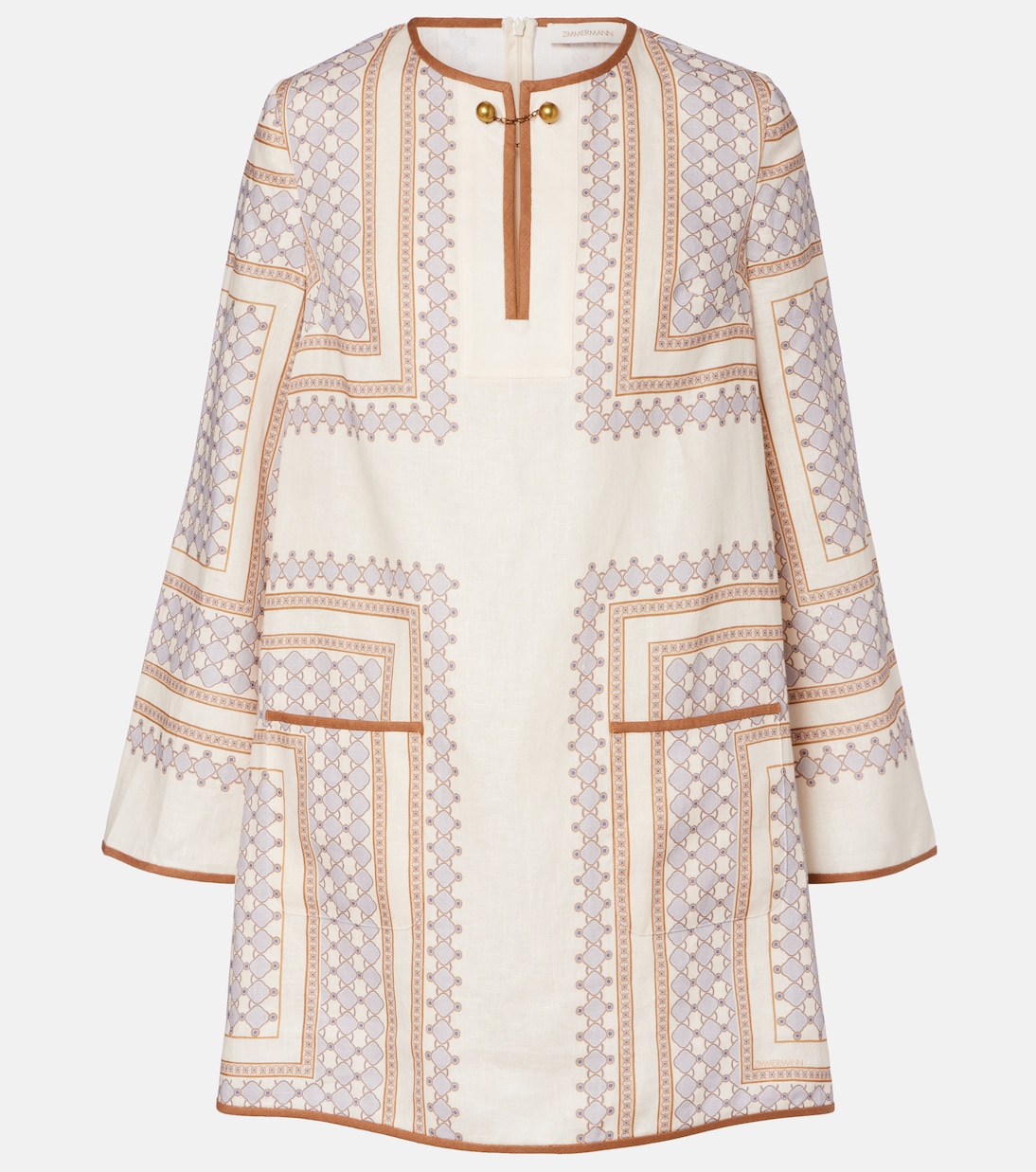 Printed linen minidress | Zimmermann