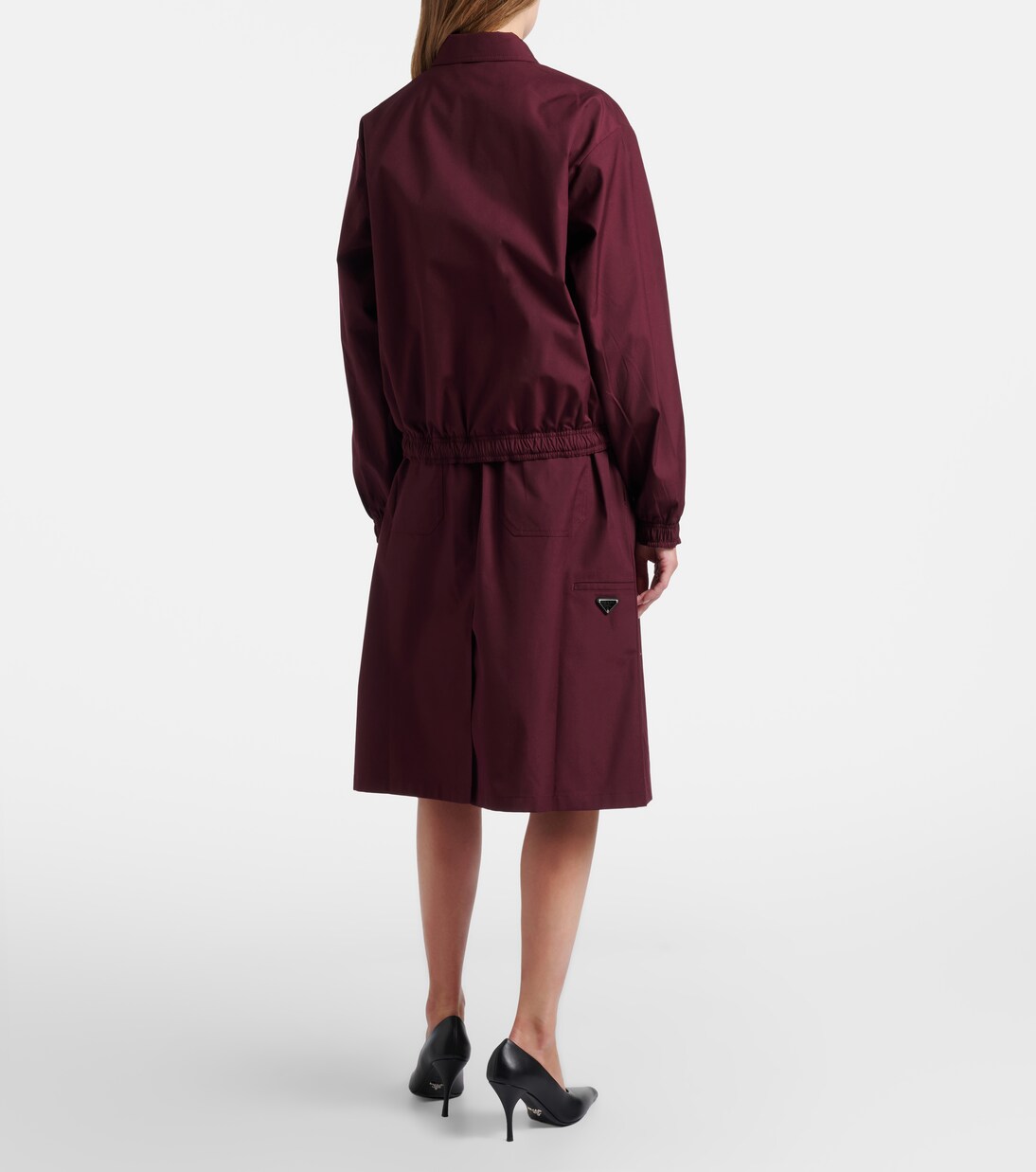 Midirock aus Popeline | Prada