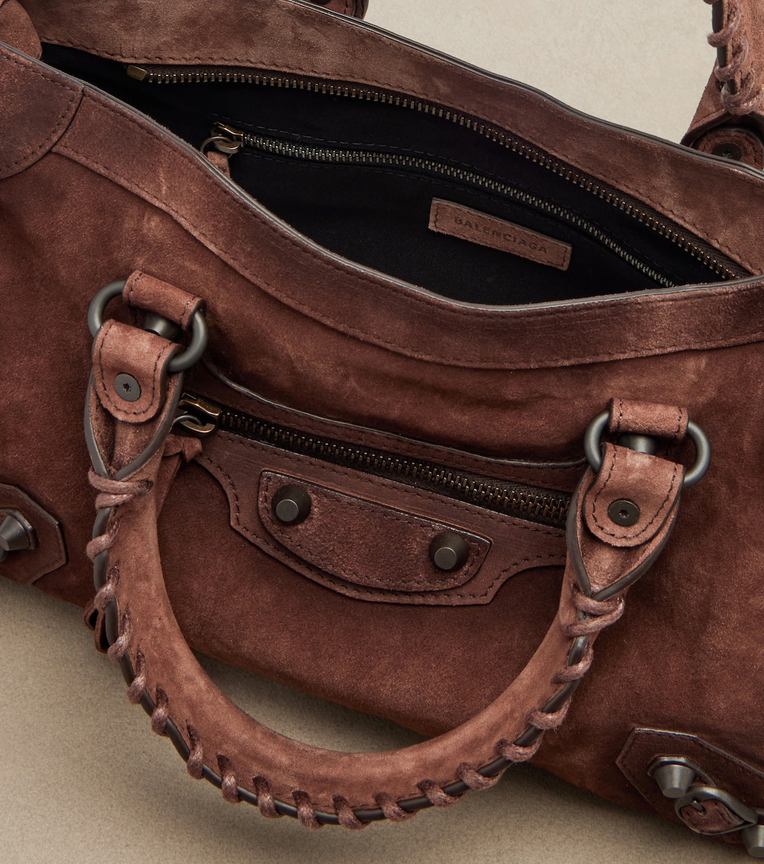 Sac Le City Small en daim | Balenciaga