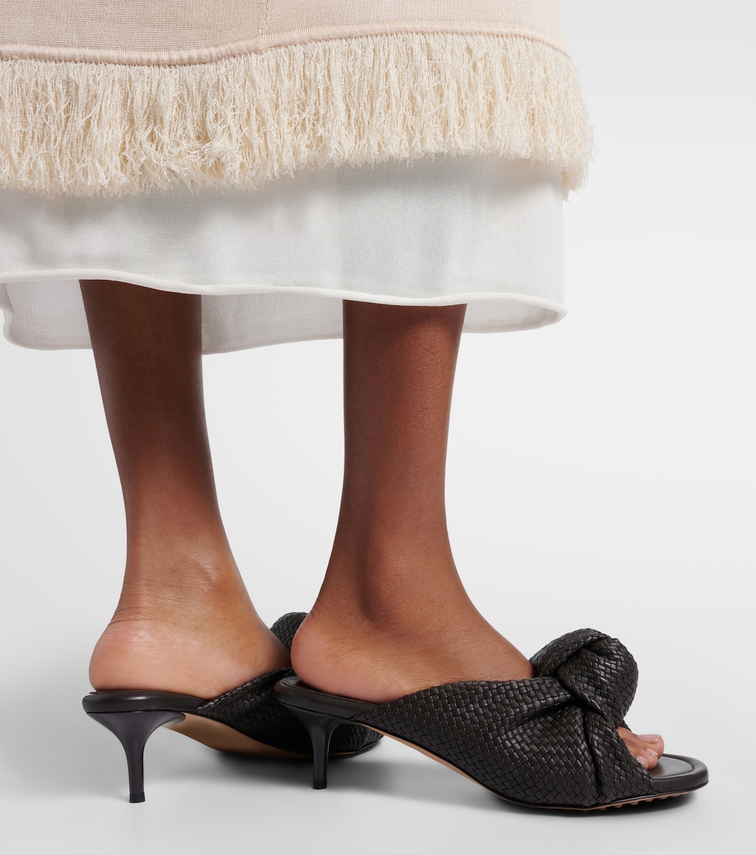 Cherry Intreccio leather sandals | Bottega Veneta