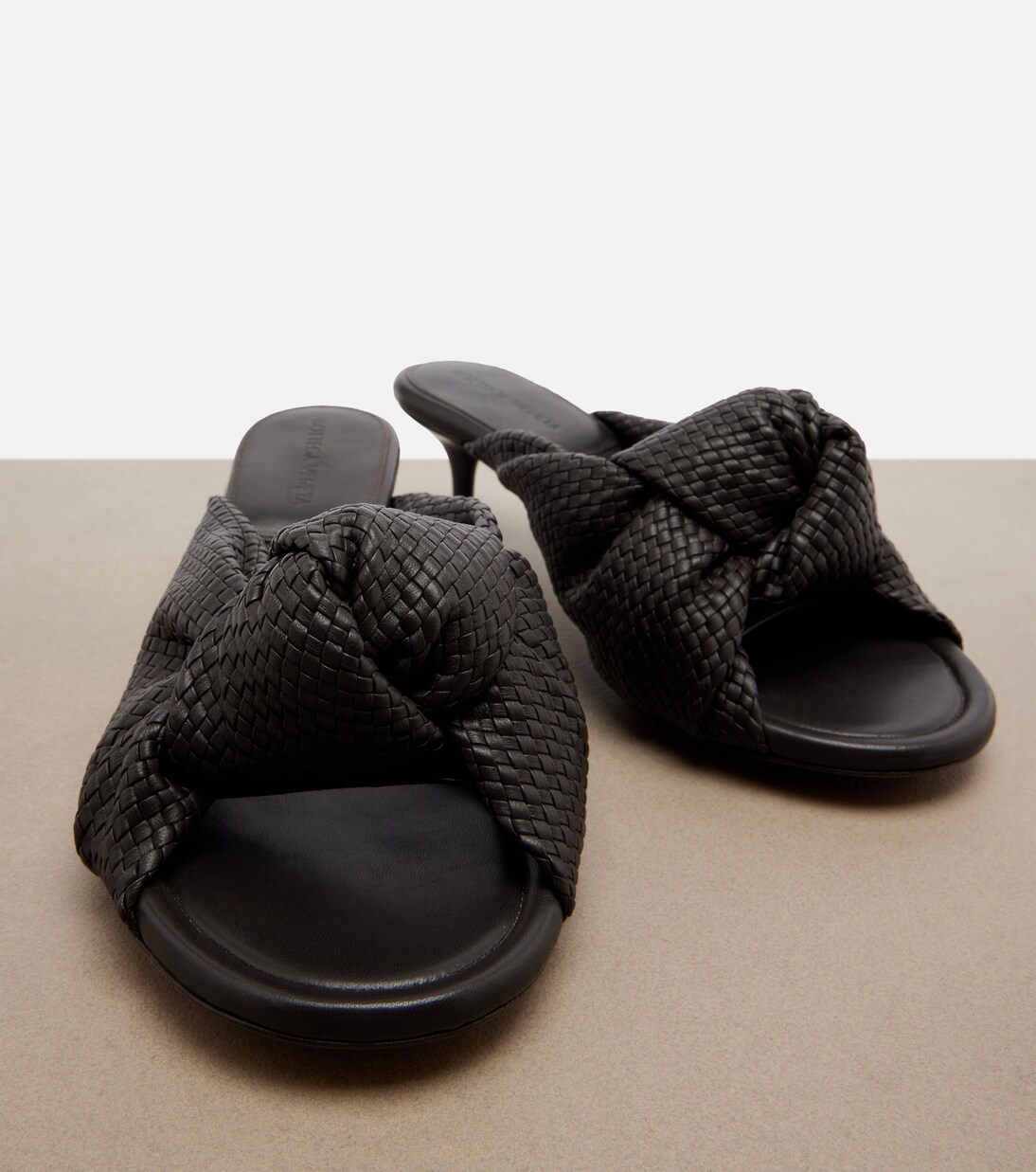 Cherry Intreccio leather sandals | Bottega Veneta