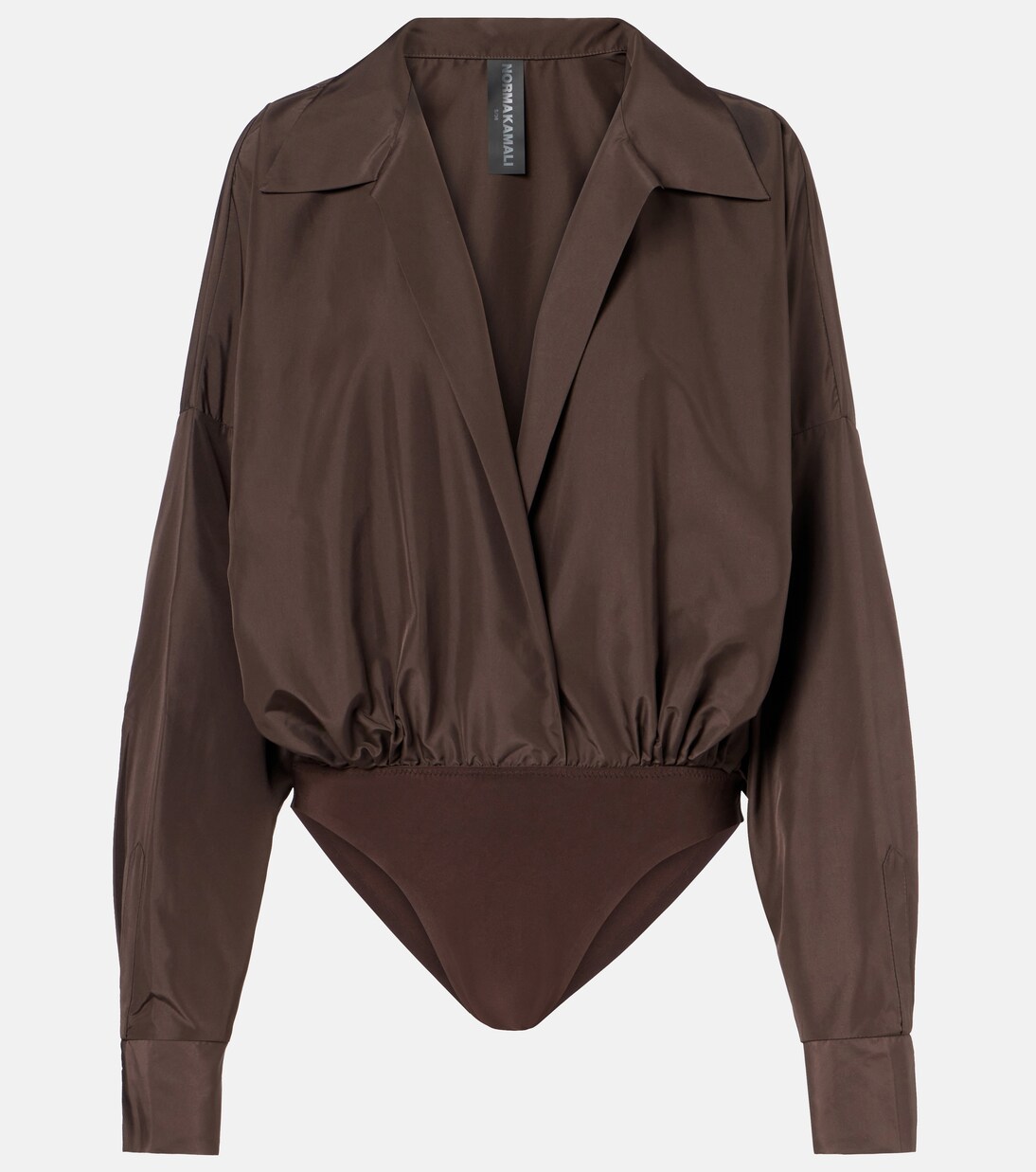 Oversized satin bodysuit | Norma Kamali