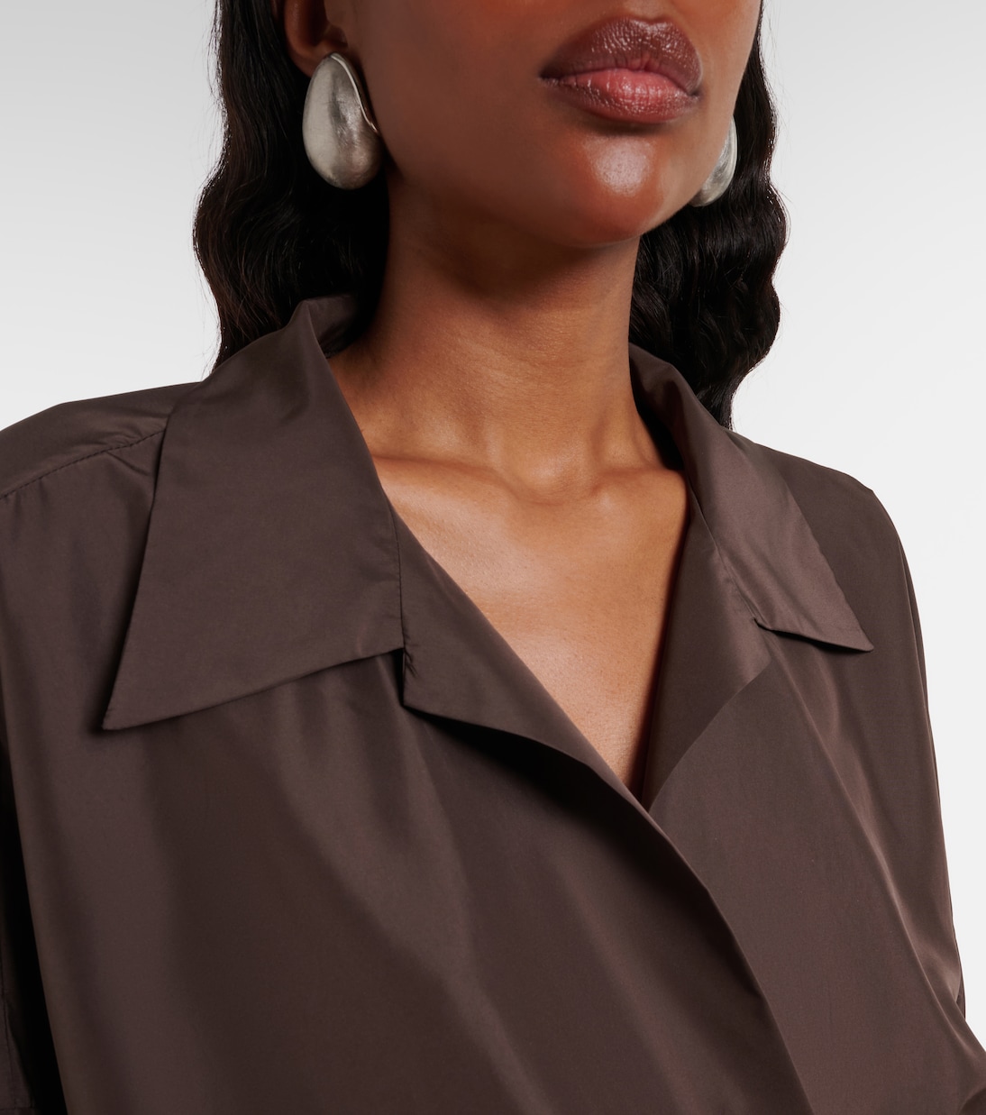 Oversized satin bodysuit | Norma Kamali