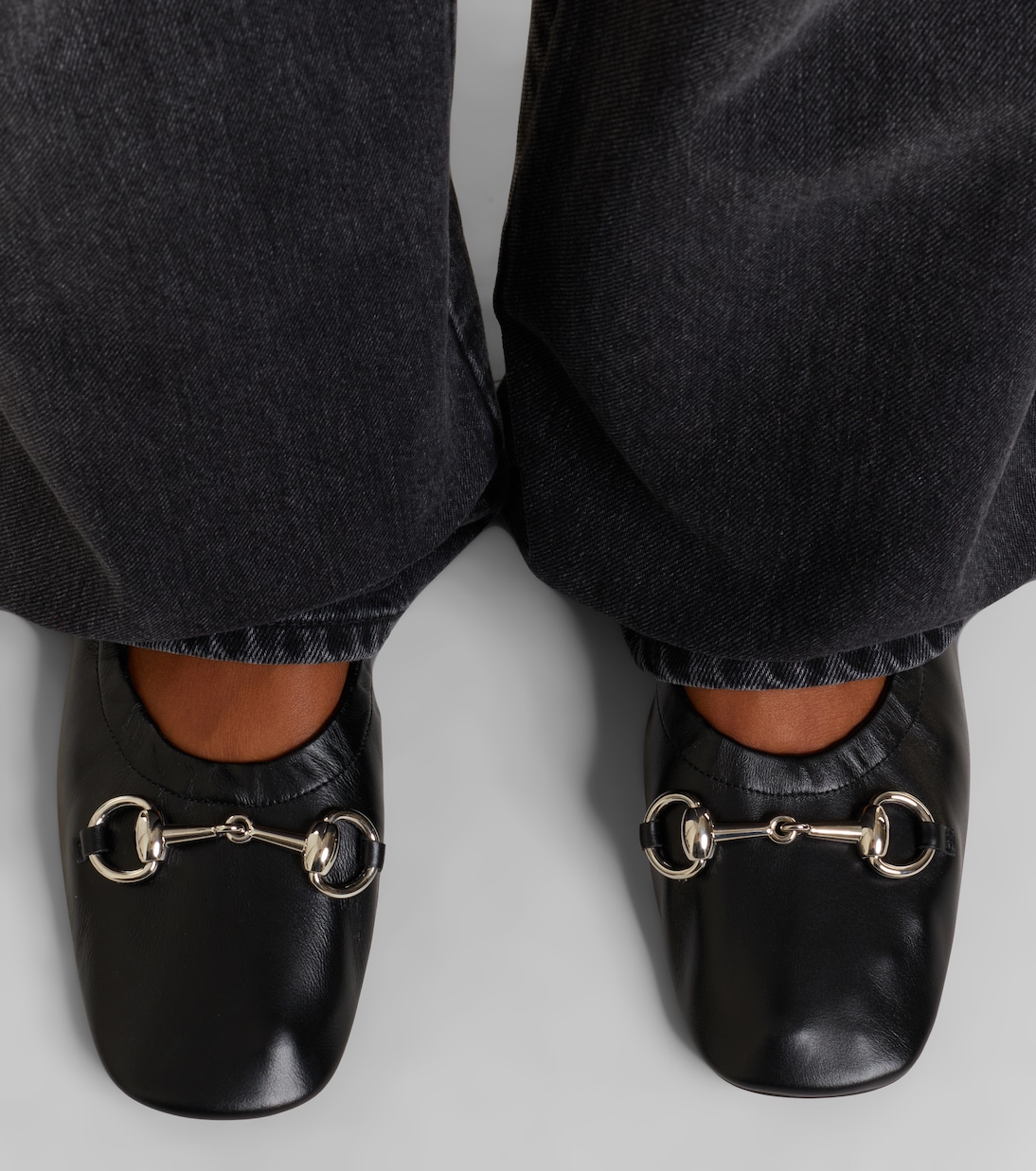 Prima Horsebit leather ballet flats | Gucci
