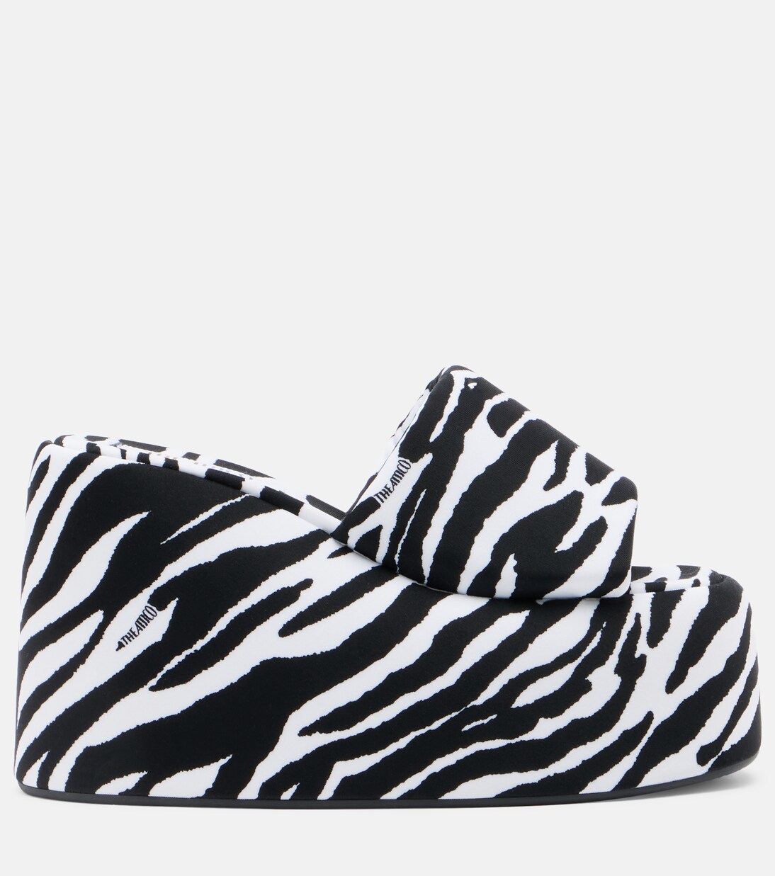 Mochi zebra-print platform slides | The Attico