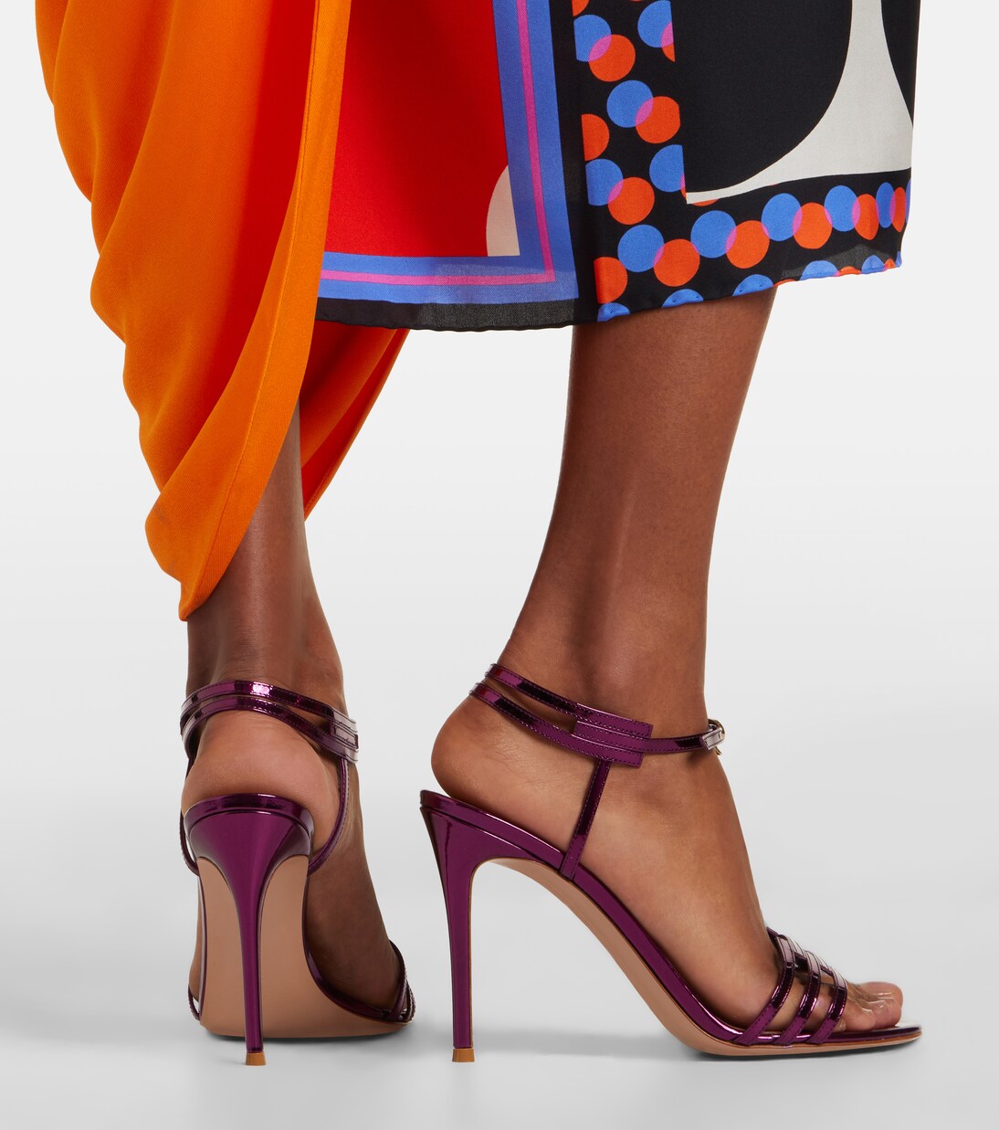 Metallic leather sandals | Gianvito Rossi