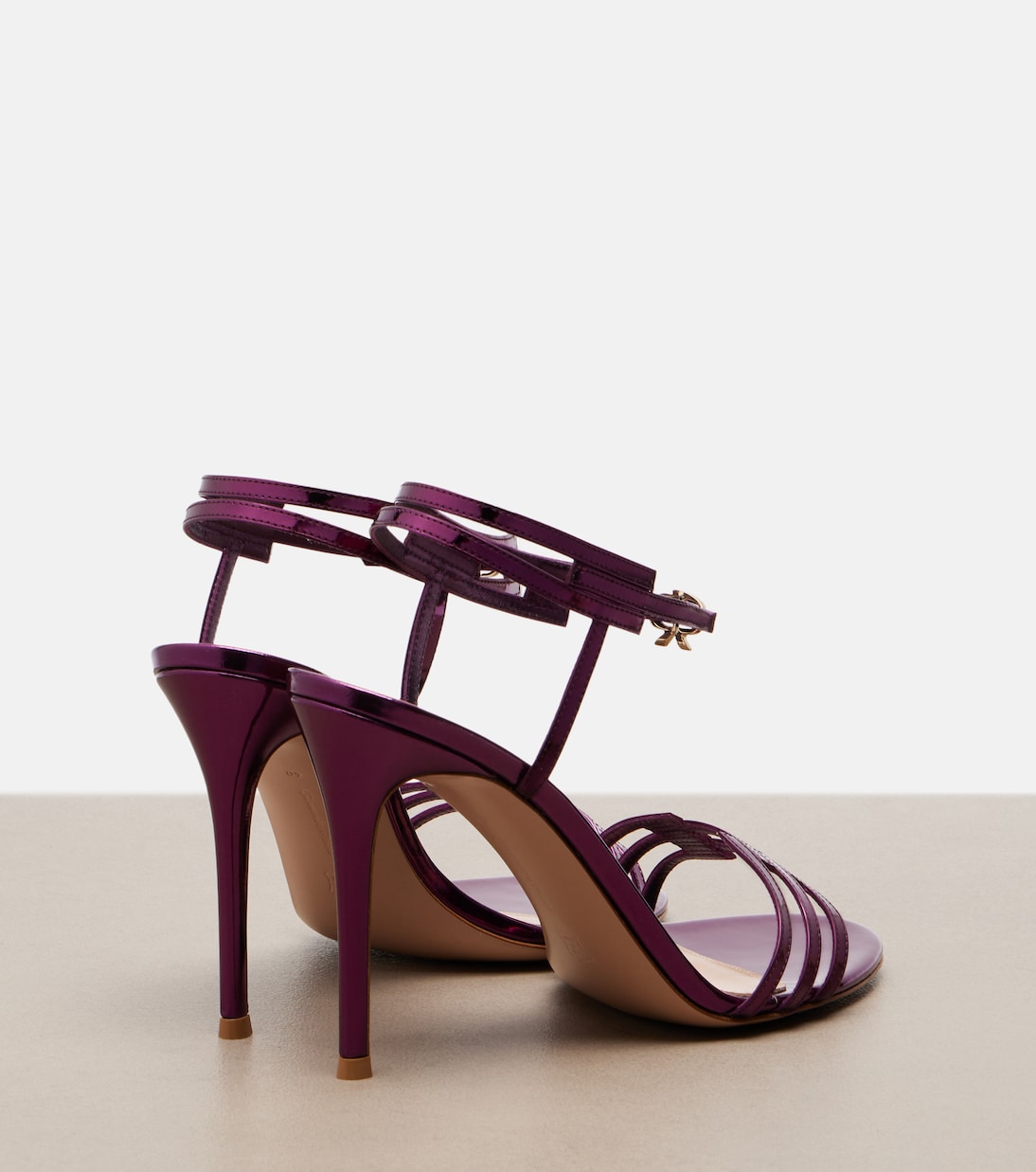 Metallic leather sandals | Gianvito Rossi