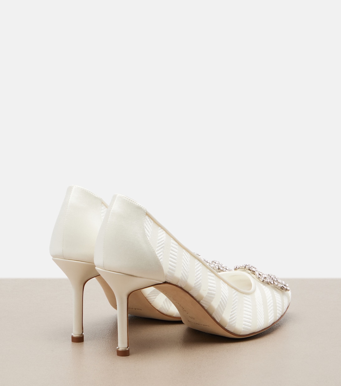 Pumps Hangisi aus Organza mit Kristallen | Manolo Blahnik