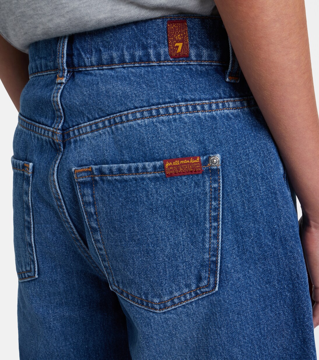Lola distressed denim Bermuda shorts | 7 For All Mankind
