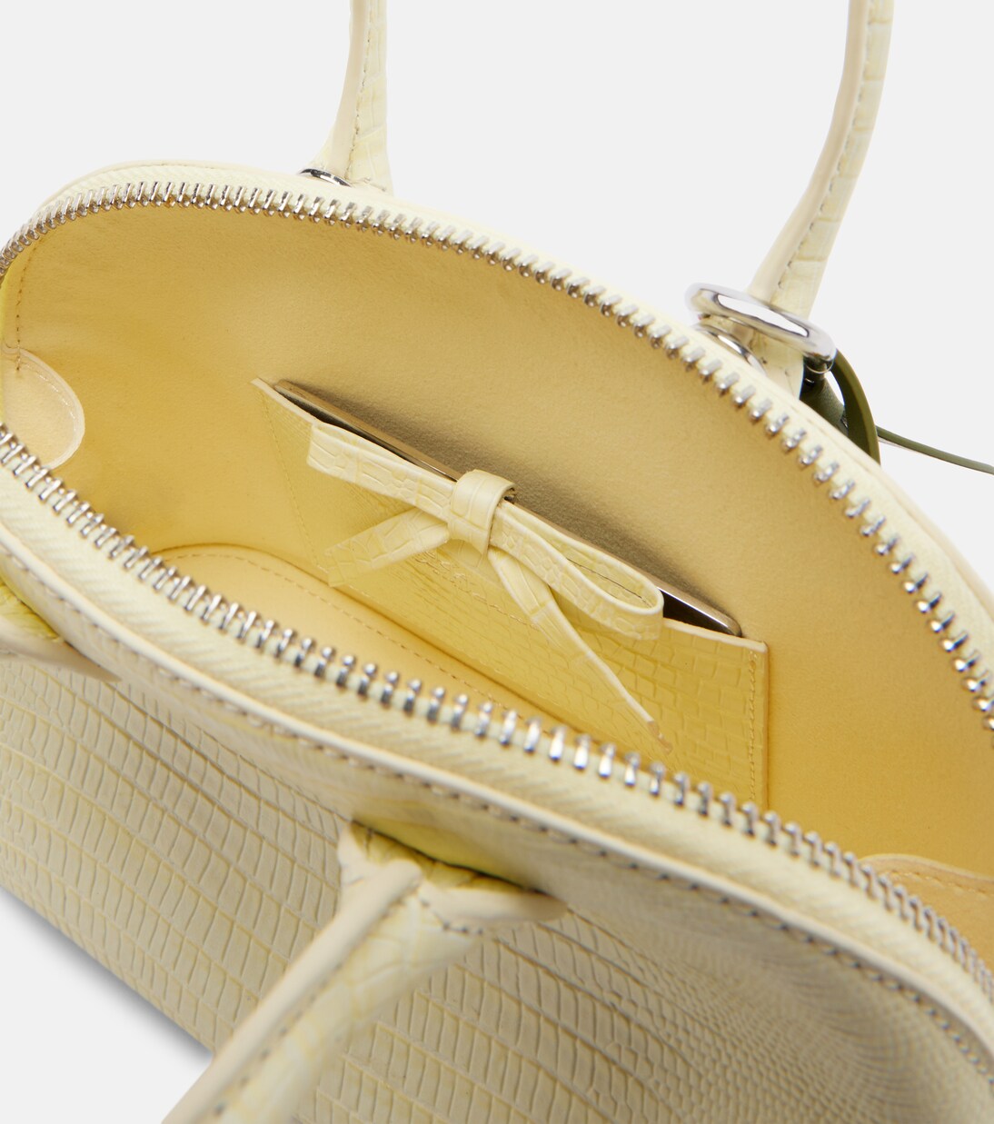 Lizard Small leather top-handle bag | Self-Portrait