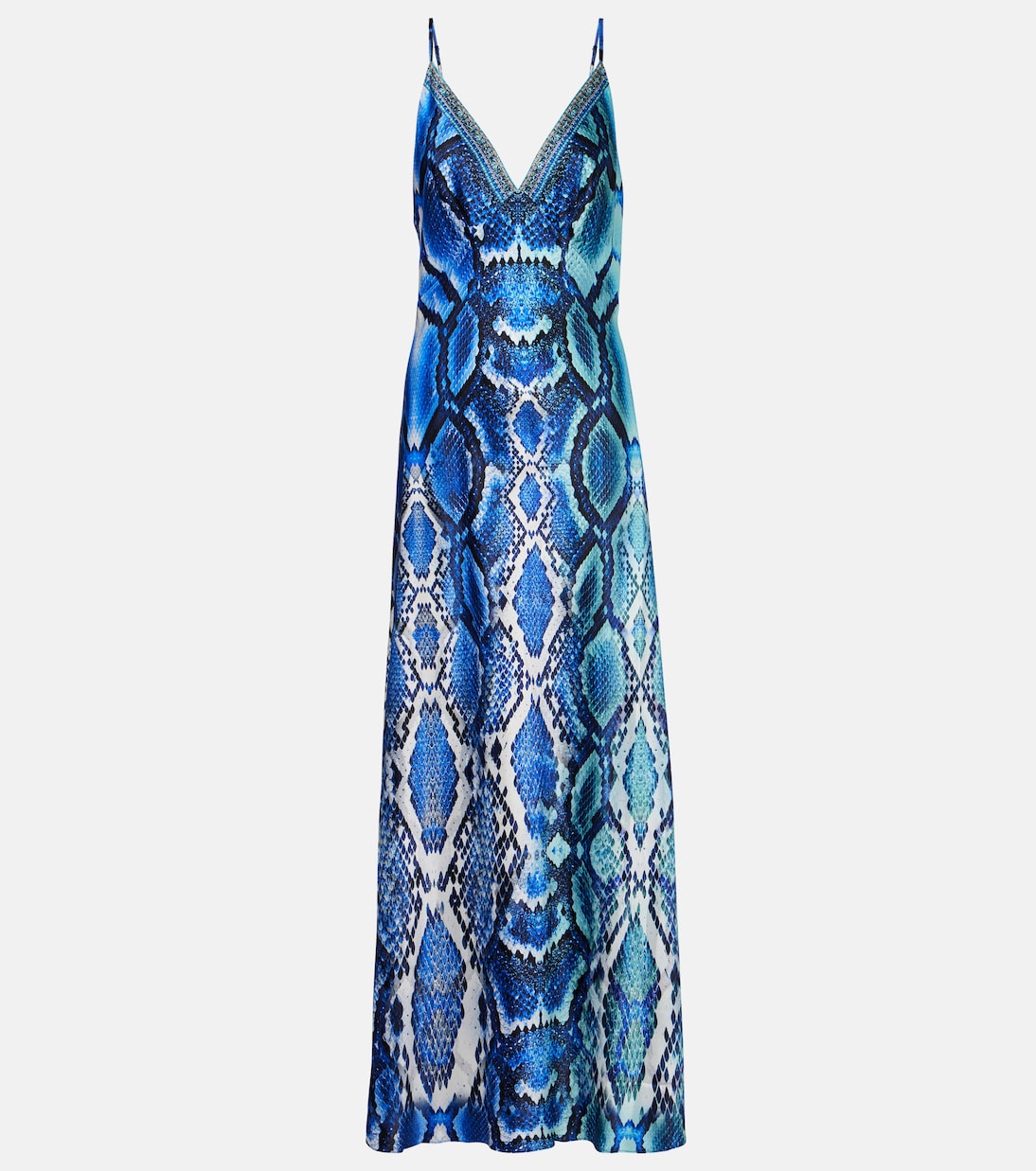 Animal-print silk slip dress | Camilla