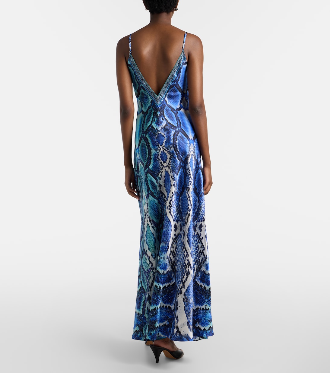 Animal-print silk slip dress | Camilla