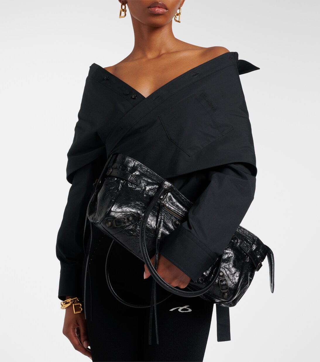 Le City East-West leather shoulder bag | Balenciaga