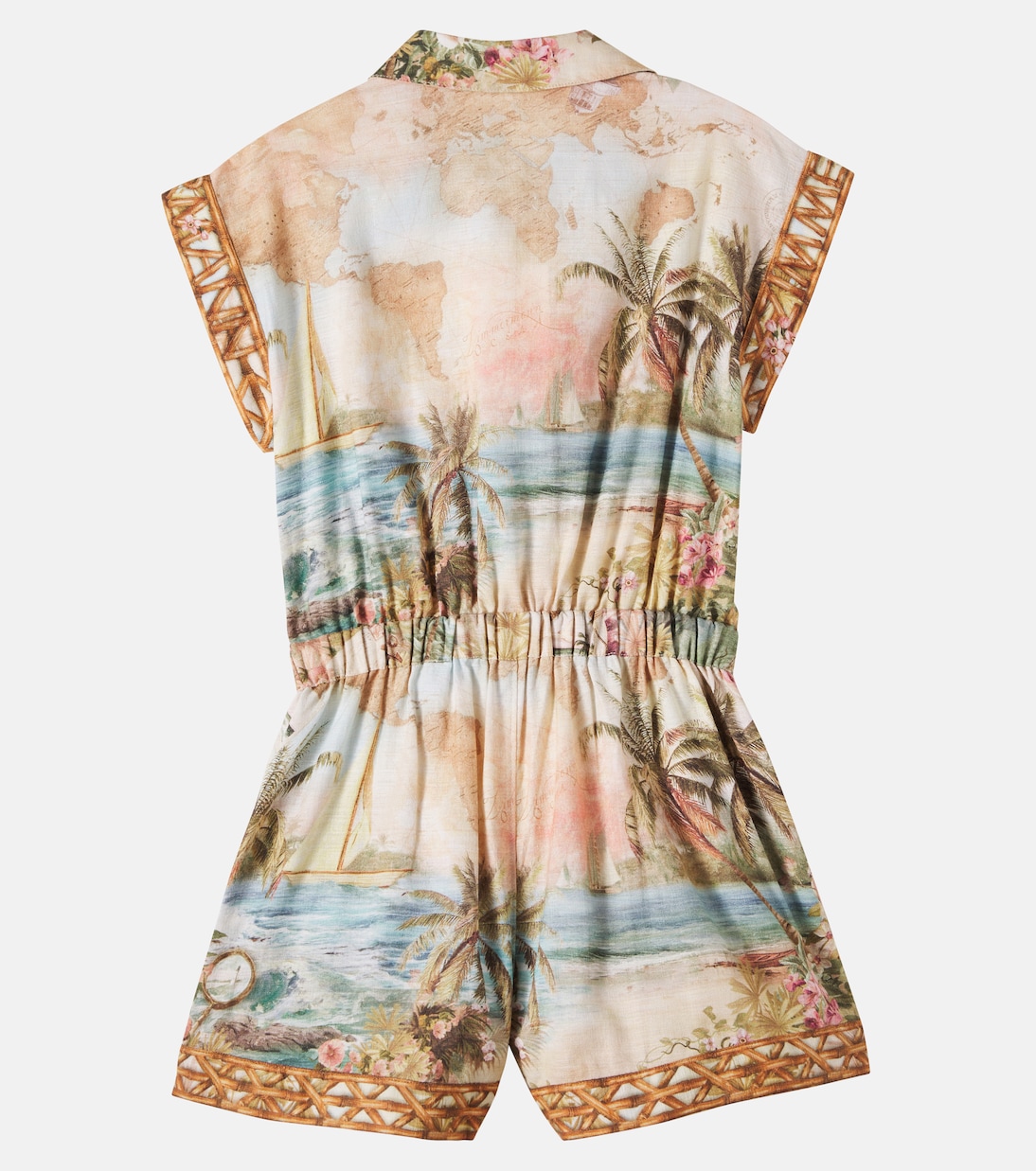 Mahon printed cotton romper | Zimmermann Kids
