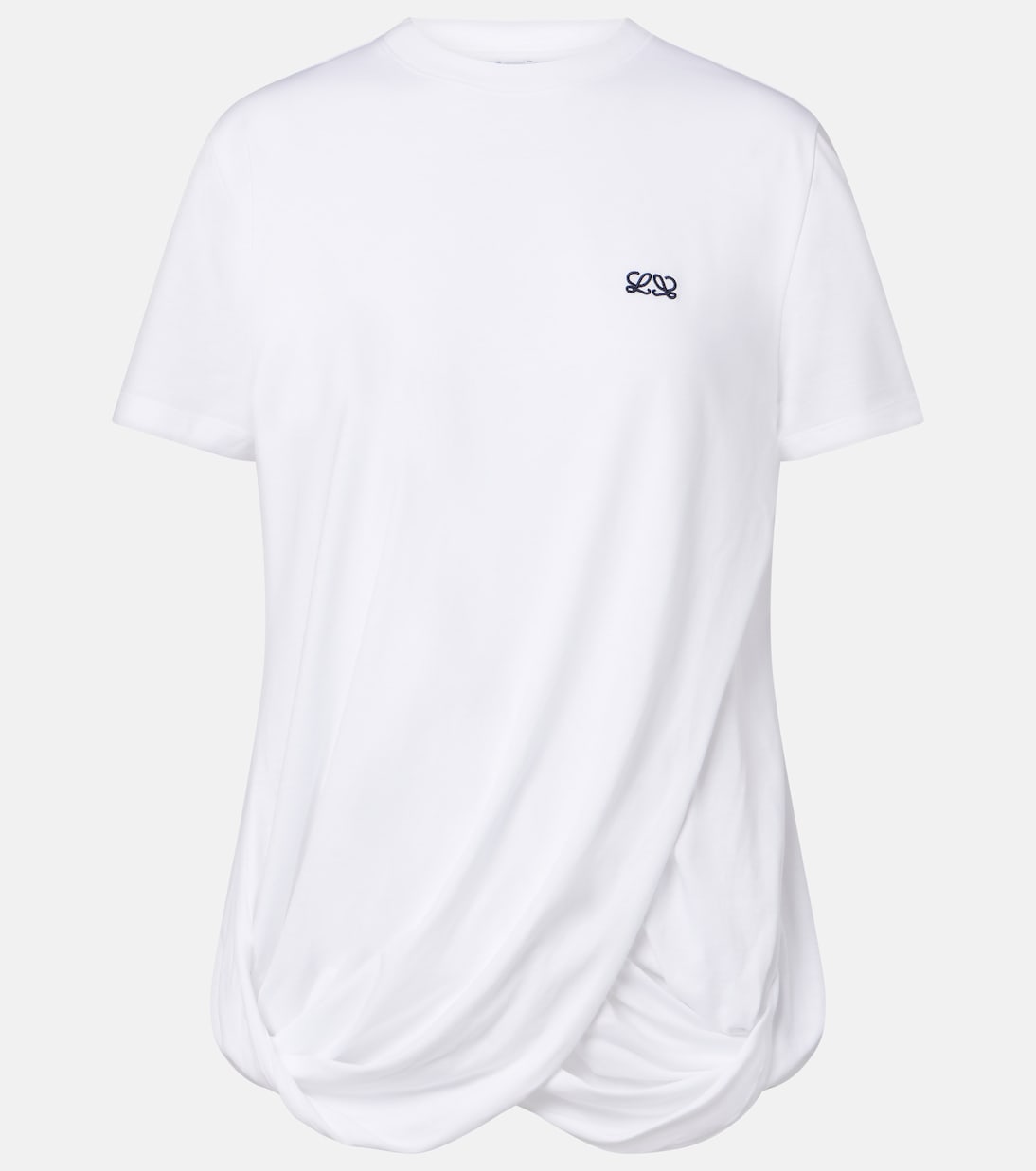 Double L draped cotton T-shirt | Loewe