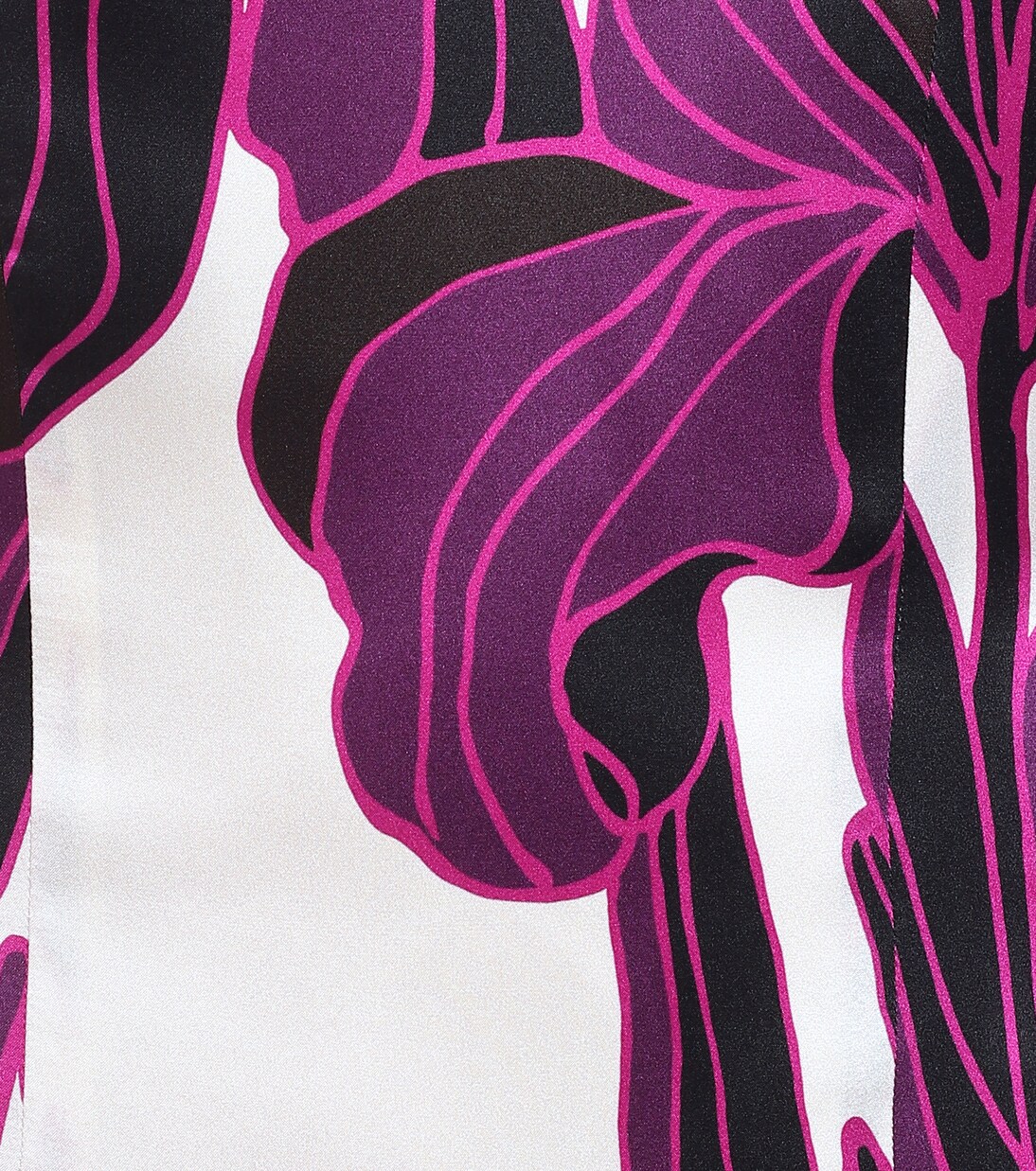 Robe midi en soie à fleurs | Dries Van Noten