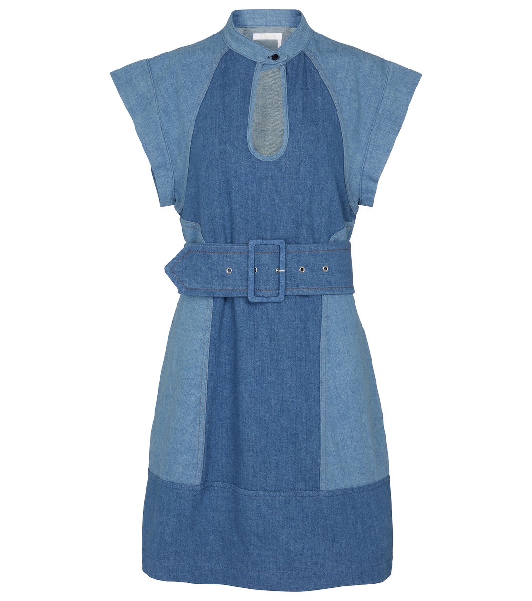 Miniabito di jeans con cintura | Chloé