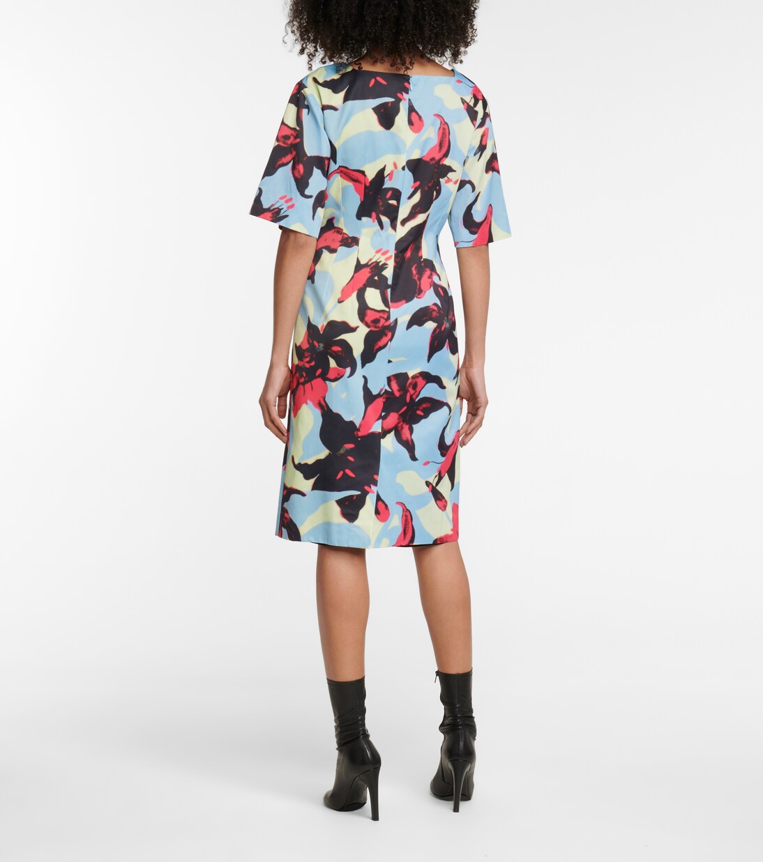 Robe midi à fleurs | Dries Van Noten