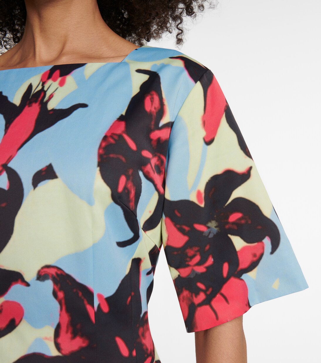 Robe midi à fleurs | Dries Van Noten