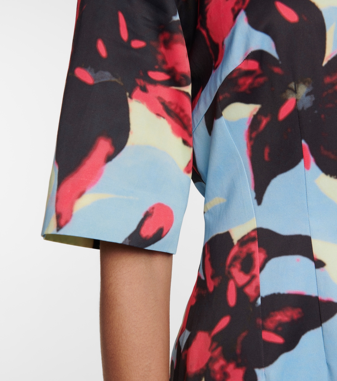 Robe midi à fleurs | Dries Van Noten