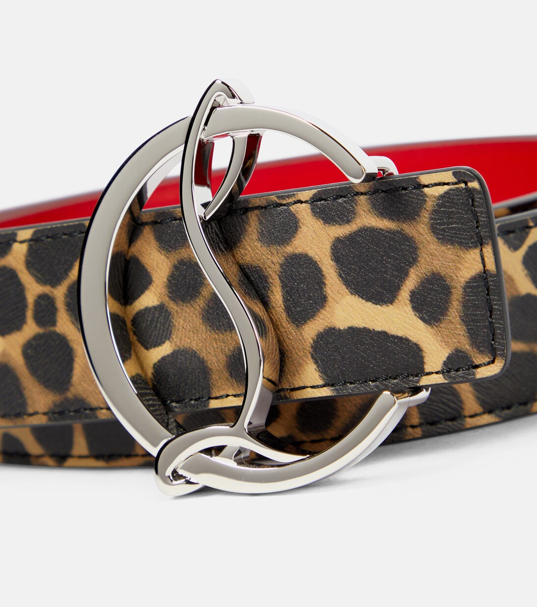 Leopard-print leather belt | Christian Louboutin