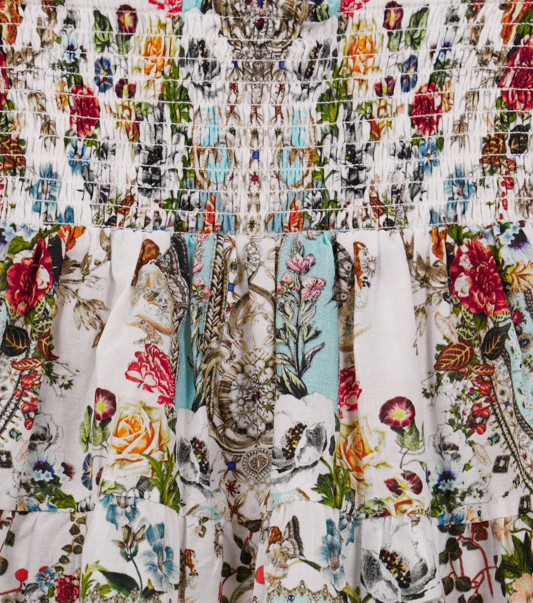 Printed smocked cotton skirt | Camilla Kids