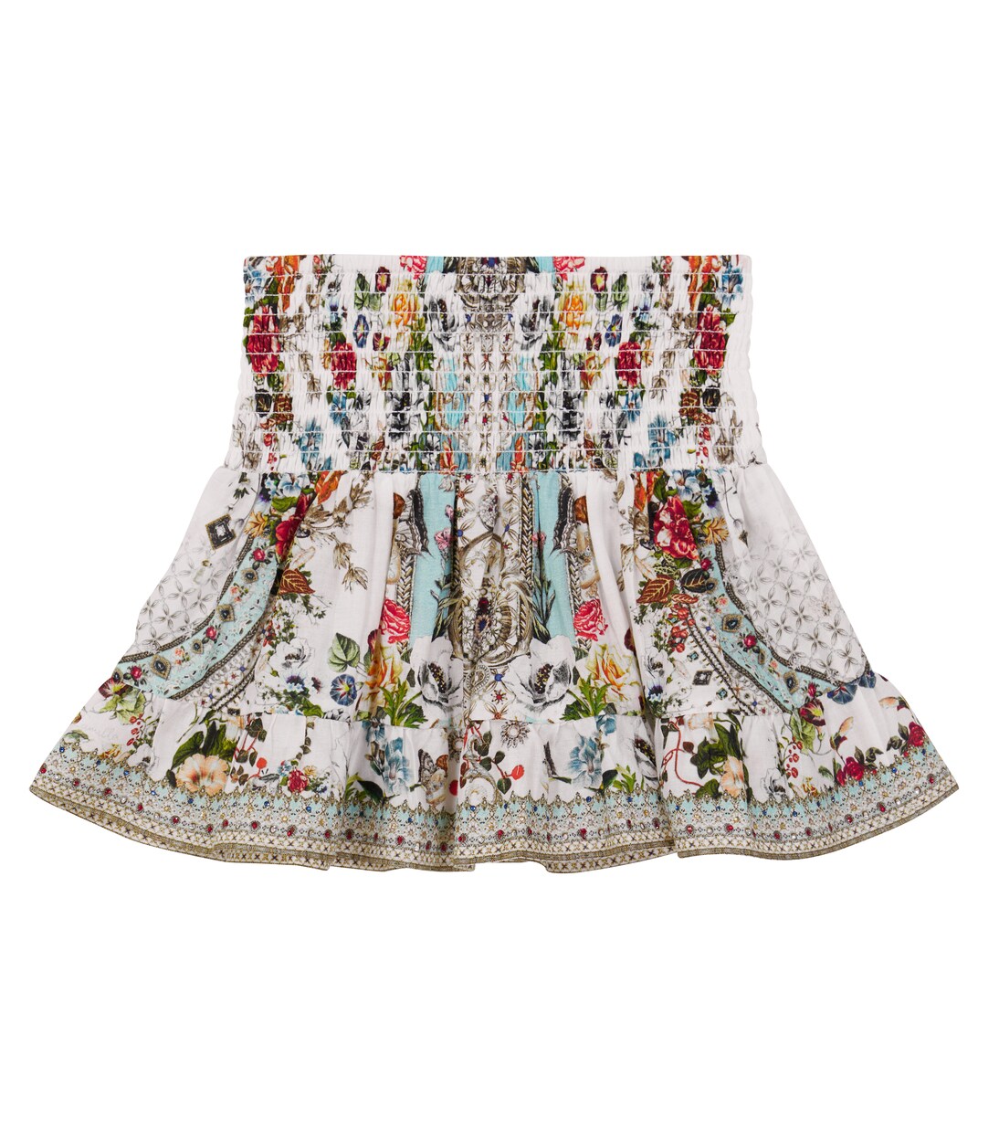 Printed smocked cotton skirt | Camilla Kids