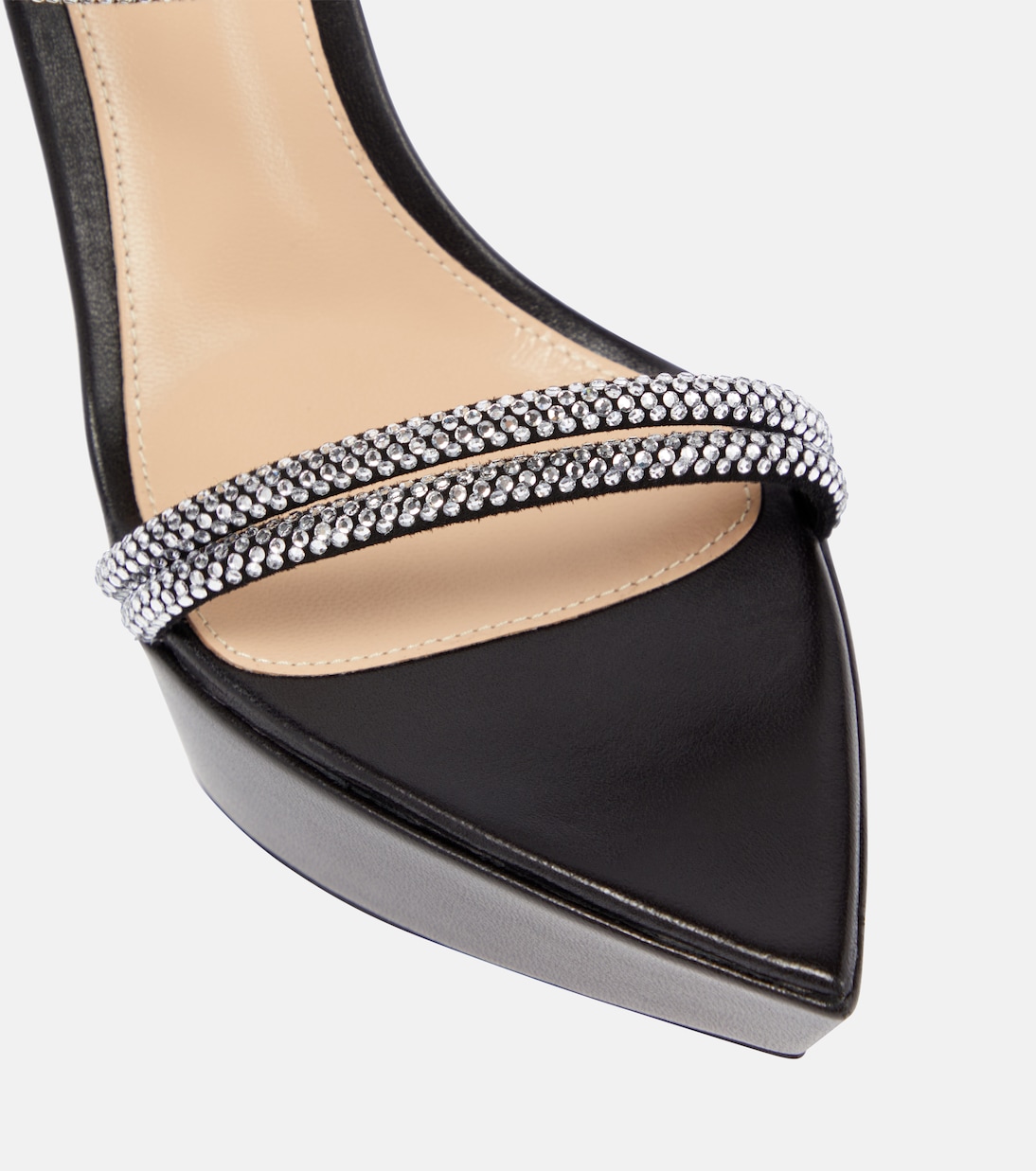 Verzierte Plateausandalen aus Leder | Gianvito Rossi