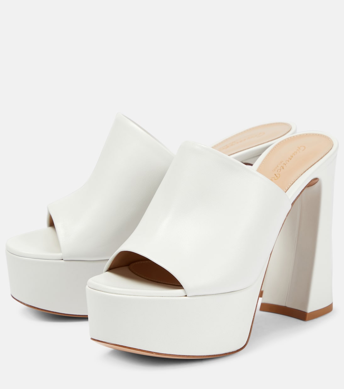 Plateau-Pantoletten Holly aus Leder | Gianvito Rossi